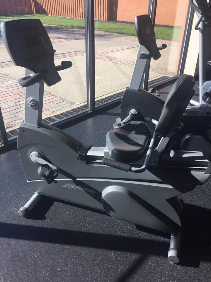 A recumbent exercise bike